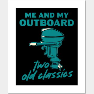 Vintage Outboard Motor  and Boating Two Old Classics Posters and Art